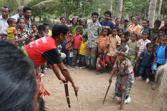 Village dancing in Indonesia