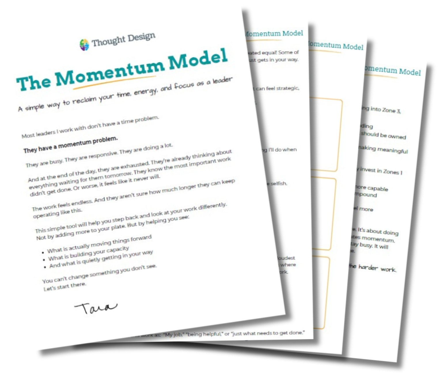 The Momentum Model Lead Magnet Image